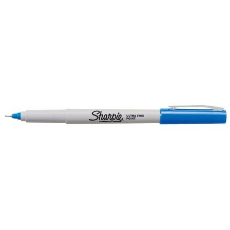 SHARPE MFG CO Sharpie 077417 Non-Washable Quick-Drying Waterproof Permanent Marker; Blue; Pack - 12 77417